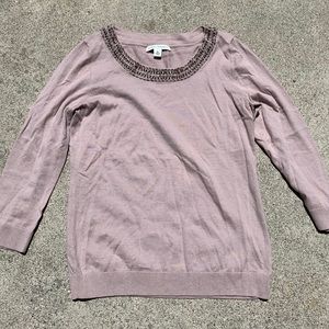 Banana Republic light purple beaded top
